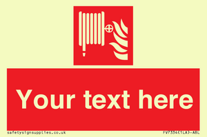 Custom Fire hose reel Sign